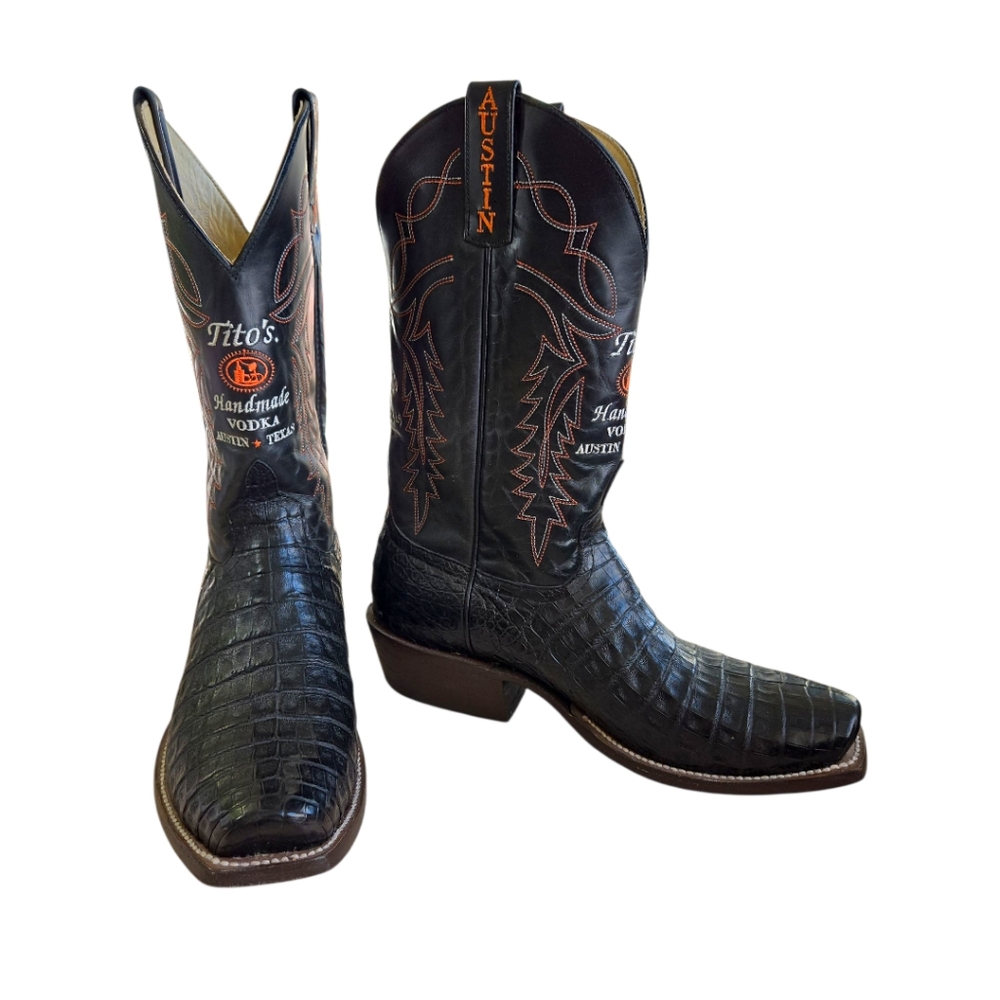 Tito's Austin Texas Top Hand Black Boots Size 11D